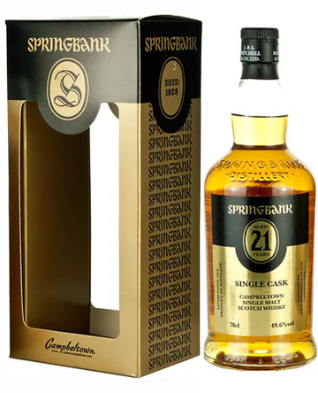 Springbank Single Cask Cask Strength 21 Year Old Single Malt Scotch Whisky Campbeltown, Scotland 750ml