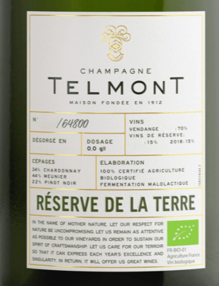 Telmont Reserve de la Terre Champagne, France 750ML – Malibu