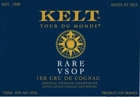 Kelt Tour du Monde Rare V.S.O.P. Premier Cru Grande Champagne Cognac .750ml
