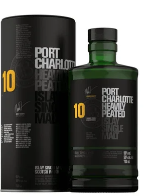 Bruichladdich Port Charlotte Heavily Peated 10 Year Old Single Malt Scotch Whisky .750ml