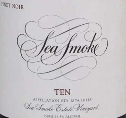 2022 Sea Smoke Ten Pinot Noir Sta Rita Hills, USA 750ml