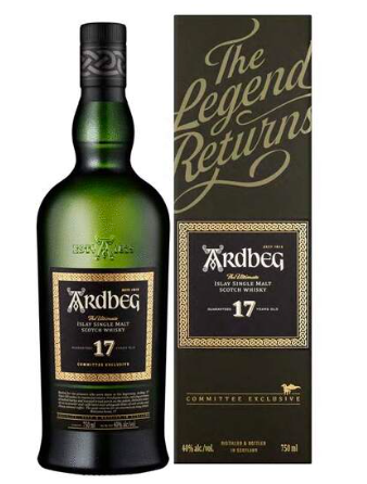 Ardbeg 17 Year Old Single Malt Scotch Whisky Islay, Scotland 750ml