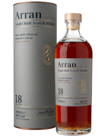The Arran Malt Distillery 18 Year Old Single Malt Scotch Whisky Isle of Arran, Scotland 700ml