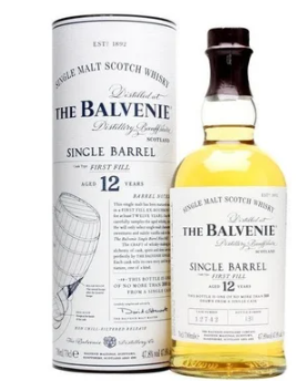 The Balvenie Single Barrel First Fill 12 Year Old Single Malt Scotch Whisky Speyside, Scotland 750ml