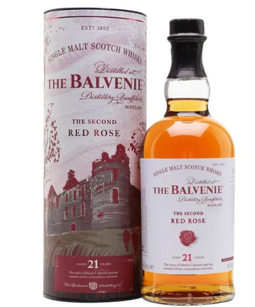 The Balvenie 'The Second Red Rose' 21 Year Old Single Malt Scotch Whisky .750ml