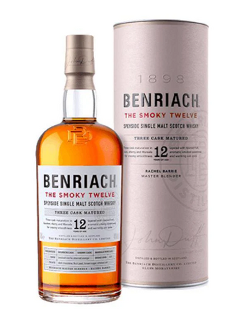 The BenRiach The Smoky 12 Year Old Single Malt Scotch Whisky Speyside, Scotland 750ml