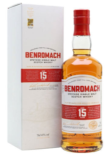 Benromach 15 Year Old Single Malt Scotch Whisky Speyside, Scotland 750ml