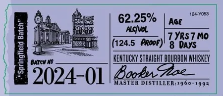 2024 Booker's Batch 2024-01 'Springfield Batch' Kentucky Straight Bourbon Whiskey 750ml