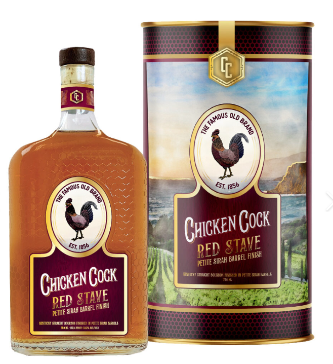 Chicken Cock Red Stave Kentucky Straight Bourbon Whiskey 750ml
