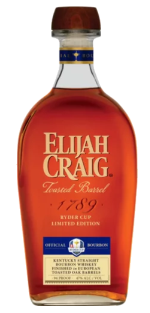 Elijah Craig Tosted Barrel Ryder Cup Limited Edition Kentucky Straight Bourbon Whiskey .750ml