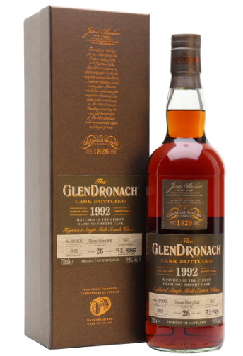 1992 Glendronach 26 Year Old Single Malt Scotch Whisky Cask No.8314 .700ml