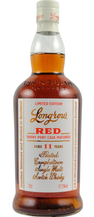 2022 Longrow 'Red' Limited Edition Tawny Port Cask Matured Peated 11 Year Old Single Malt Scotch Whisky Campbeltown, Scotland 700ml