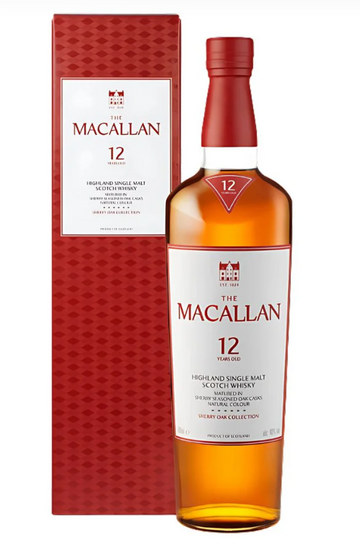 The Macallan Sherry Oak Cask 12 Year Old Single Malt Scotch Whisky .750ml