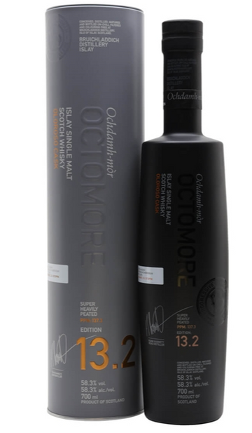 Bruichladdich Octomore Edition 13.2 Super Heavily Peated Single Malt Scotch Whisky Islay, Scotland 750ml