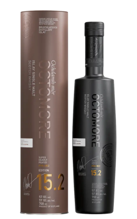 Bruichladdich Octomore Edition 15.2 Super Heavily Peated Single Malt Scotch Whisky Islay, Scotland 700ml