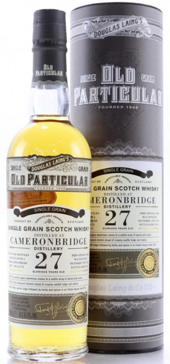 Douglas Laing Old Particular Cameronbridge 27 Year Old Single Grain Scotch Whisky Speyside, Scotland 750ml
