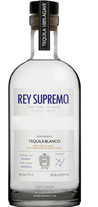 Rey Supremo Gran Reserve Tequila Blanco Jalisco, Mexico 750ml