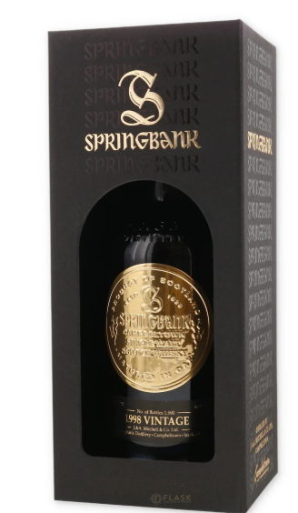 1998 Springbank Vintage Single Malt Scotch Whisky Campbeltown, Scotland 27 Year Old 700ml