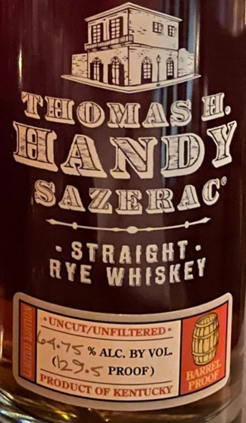 2021 Thomas H. Handy Sazerac Straight Rye Whiskey 129.5 PROOF 750ml