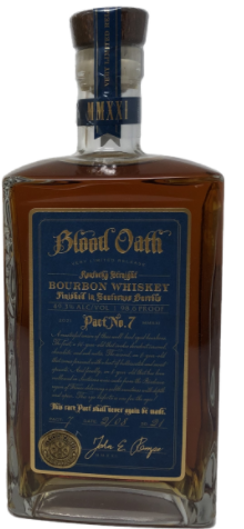 Blood Oath Pact No. 7 Kentucky Straight Bourbon whiskey