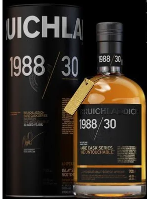 1988 Bruichladdich Rare Cask Series ' Sherry The Magnificent Seven' 30 Year Old Single Malt Scotch Whisky .750ml