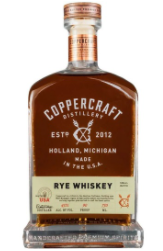 Coppercraft Distillery Straight Rye Whiskey .750ml