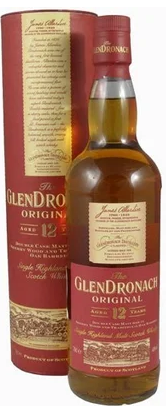 Glendronach Original 12 Year Old Single Malt Scotch Whisky .750ml