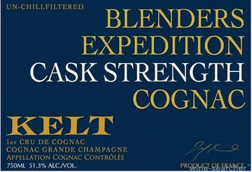 Kelt Blenders Expedition Cask Strength Grande Champagne Cognac .750ml