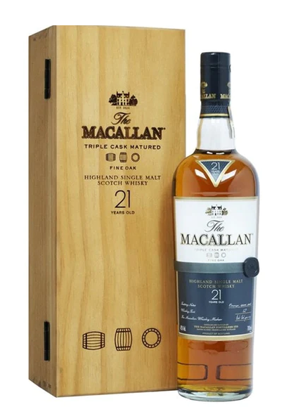 The Macallan Fine Oak 21 Year Old Single Malt Scotch Whisky .750ml