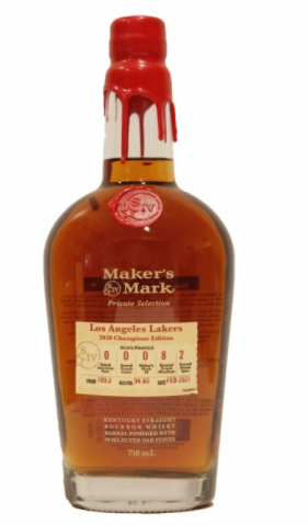 Maker's Mark Los Angeles Lakers 2020 champions edition kentucky straight bourbon whiskey