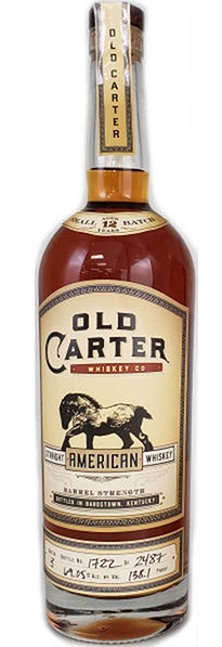 Old Carter Whiskey Co. 12 Year Old Straight American Whiskey Batch 3 138.1  Proof .750ml