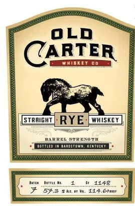 Old Carter Whiskey Co. Batch 7 Straight Rye Whiskey .750ml
