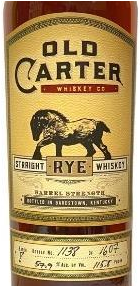 Old Carter Whiskey Co. Batch 8 Straight Rye Whiskey .750ml