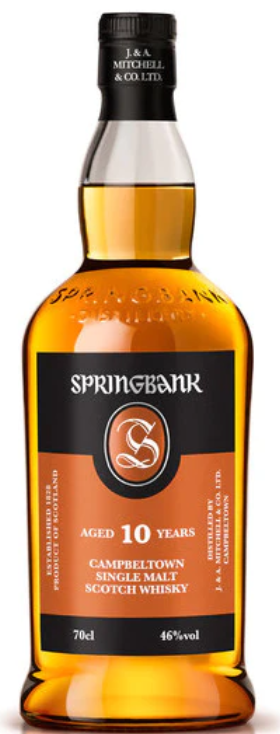 Springbank 10 Year Old Single Malt Scotch Whisky .700ml